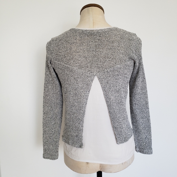 Zara Grey & White Knit Sweater - Picture 3 of 5